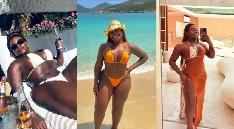 Todynho surge com biquínis ousados e manda recado: “Off para estresse”