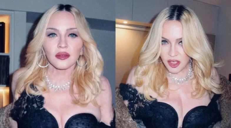 Madonna surge com decotão e atiça fãs sobre lançamento de novo álbum