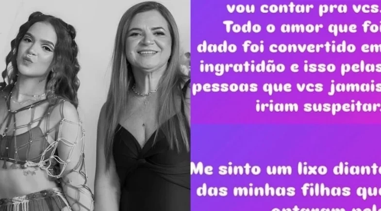 Mãe de Mel Maia desabafou sobre as filhas antes de morrer: “Me sinto um lixo”