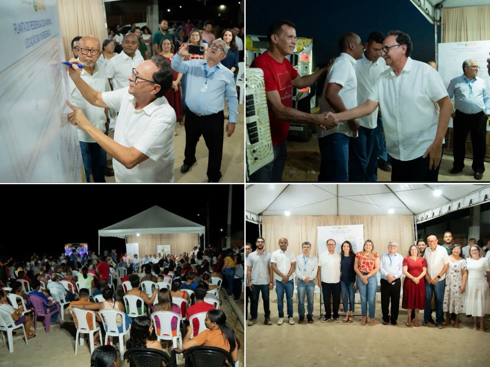 Cerimônia de assinatura de autorização de obra de casas - Foto: Prefeitura de São João do Piauí