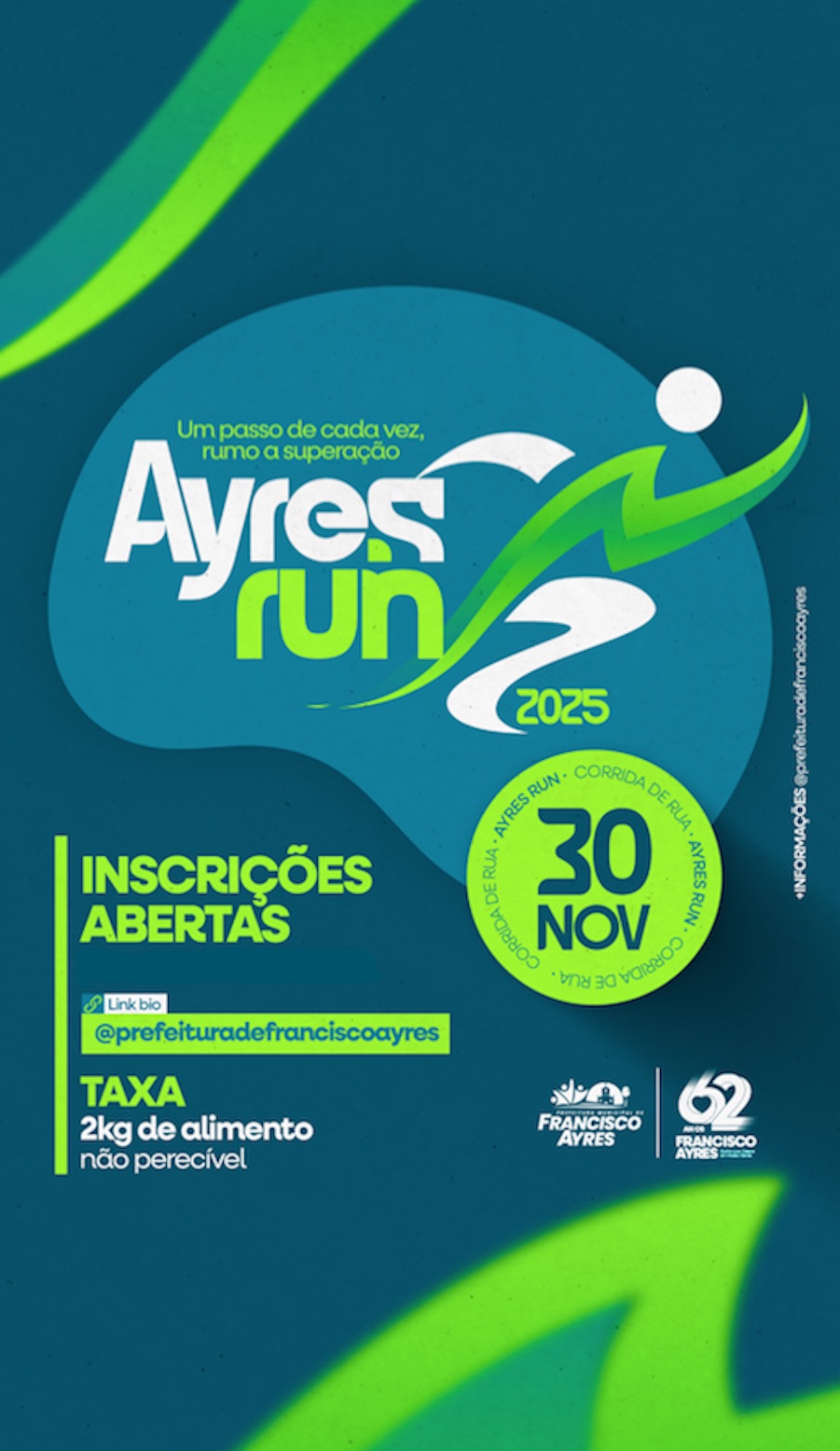 Recorde de inscrições leva Prefeitura de Francisco Ayres a encerrar antecipadamente vagas para a Ayres Run 2025 - Imagem 1