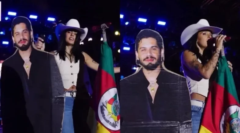 Ana Castela canta com imagem de Zé Felipe em show: “Foi diferente hoje”