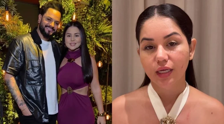 Esposa de sertanejo revela ter sido agredida pela ex do marido: “Temo pela minha vida”