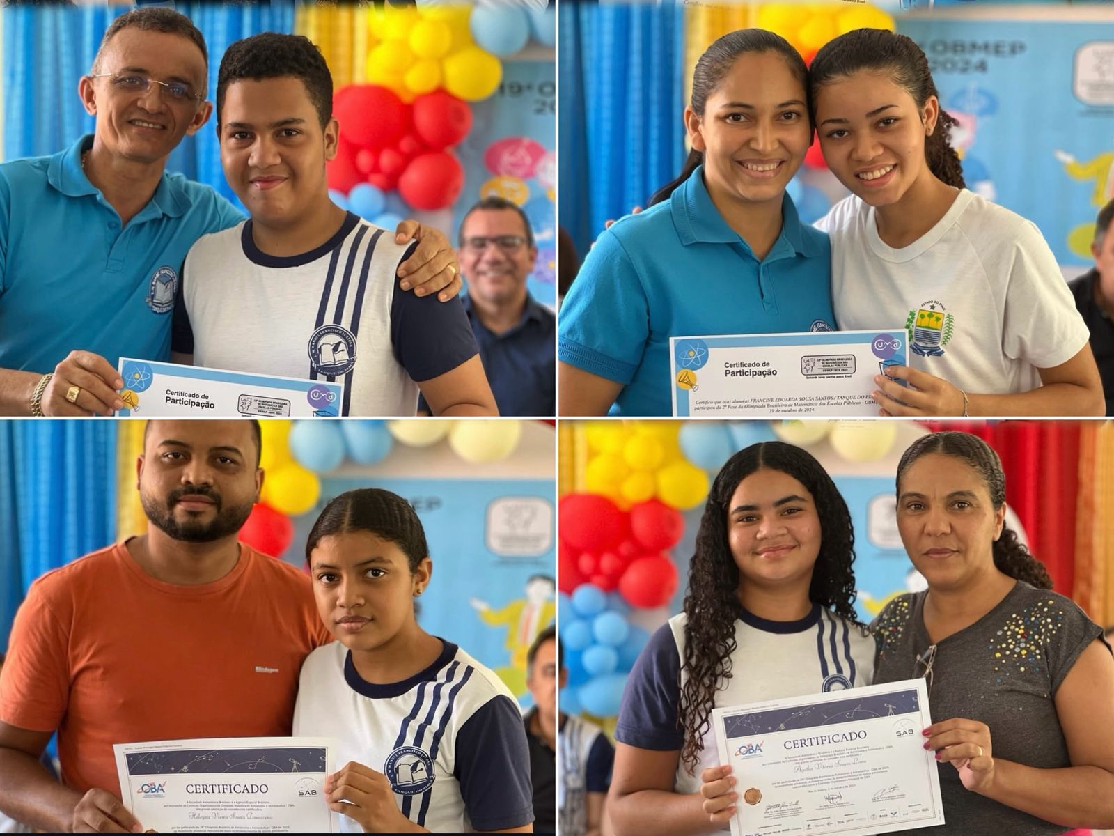 Alunos destaque na OBMEP -  Foto: Prefeitura de Tanque do Piauí