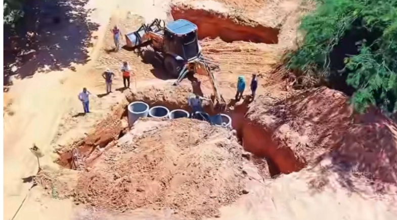 Prefeitura de Parnaguá inicia construção de ponte na localidade Tábua Lascada
