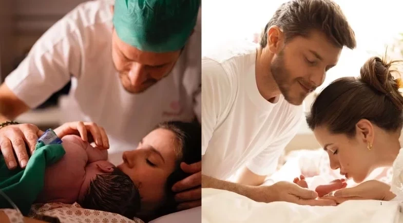 Nasce Clara, primeira filha de Camila Queiroz e Klebber Toledo