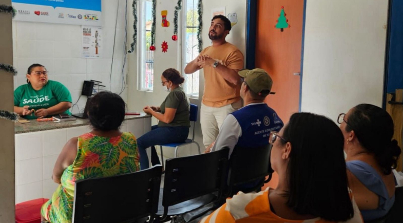 Prefeitura de Ilha Grande promove ação Dezembro Vermelho e Laranja em UBS Governador Mão Santa 