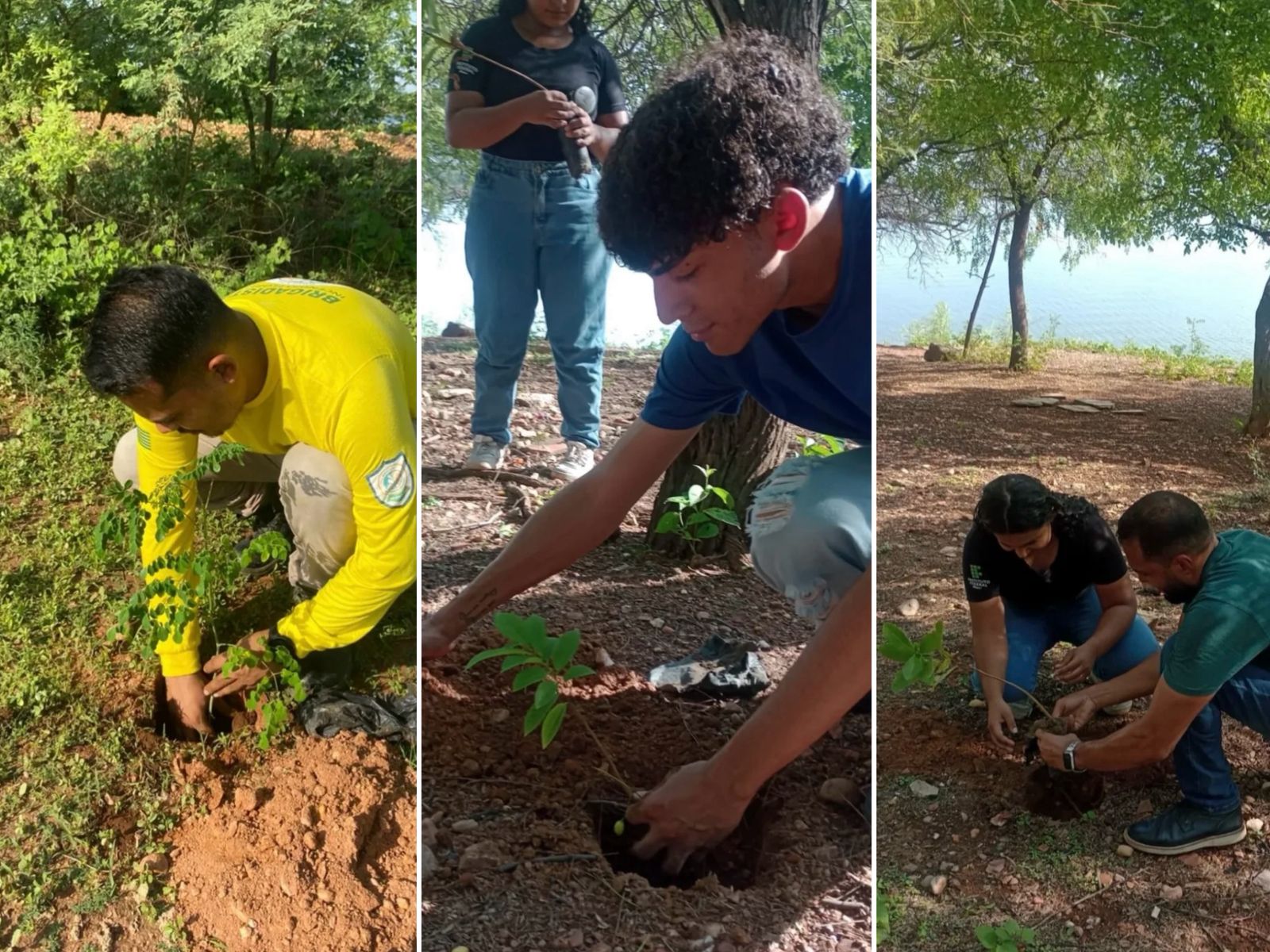 Mutirão de limpeza e plantio às margens do Balneário Jenipapo - Foto: Prefeitura de São João do Piauí