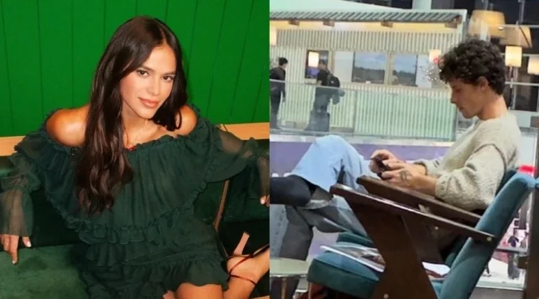 Shawn Mendes é flagrado indo embora do Brasil após férias com Bruna Marquezine