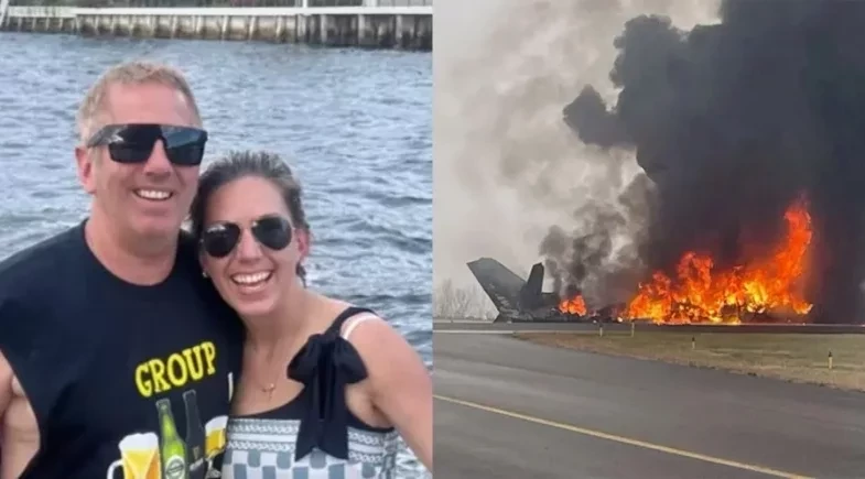 Antes de avião cair, esposa de piloto de corrida enviou mensagem para a mãe