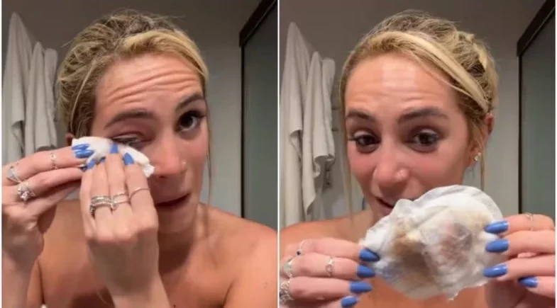 Luisa Perissé usa absorvente para remover maquiagem: “As coisas que a gente passa”