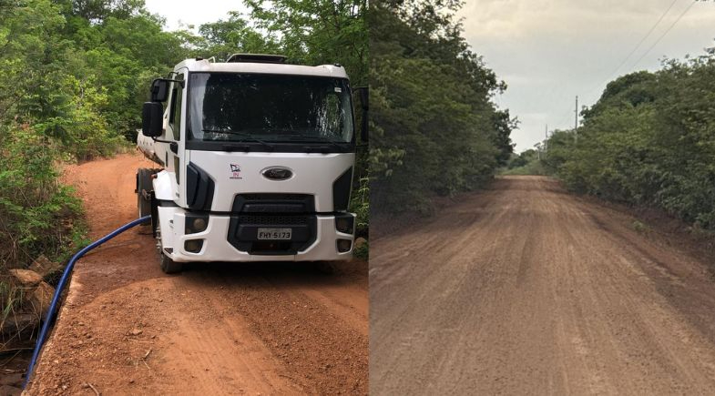 Prefeitura inicia obras de asfalto e recuperação de estradas vicinais em Jardim do Mulato
