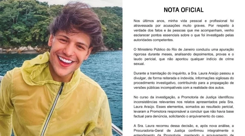 Saulo Pôncio revela que acusação de estupro foi arquivada pelo MP