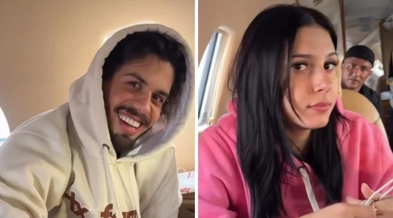 Zé Felipe oferece “carona” de jatinho para Ana Castela após shows em MG: “Só se for no meu colo”