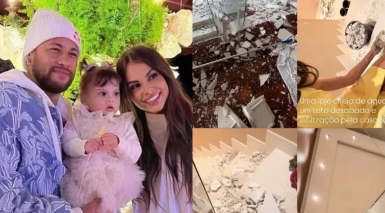 Amanda Kimberlly sai em defesa de Neymar após teto de sua casa desabar: “Piração”