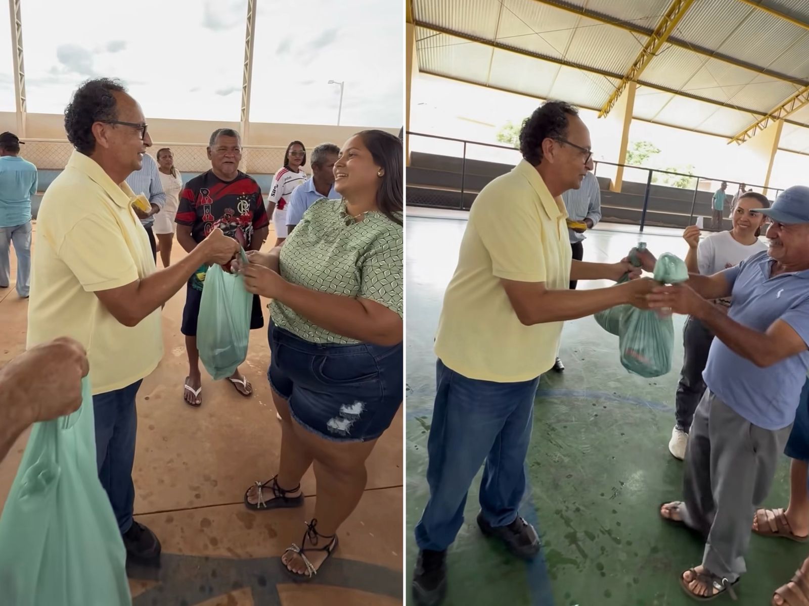 Distribuição de frangos para a população - Foto: Prefeitura de São João do Piauí