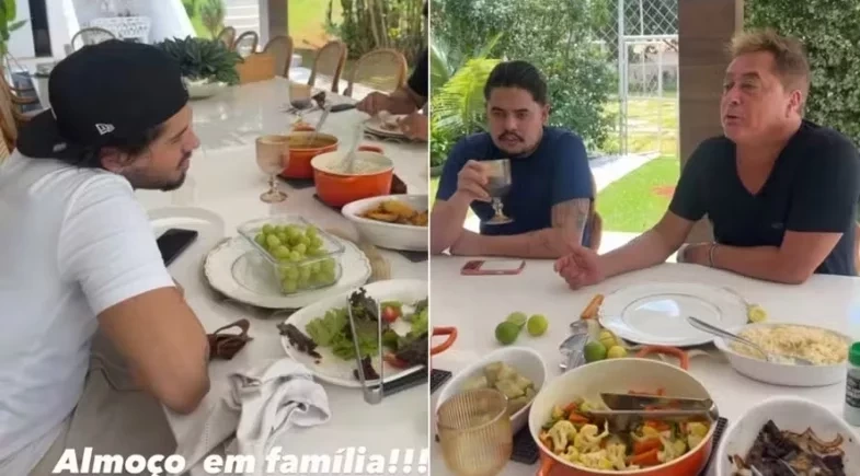 Zé Felipe almoça com família após anúncio de término com Ana Castela