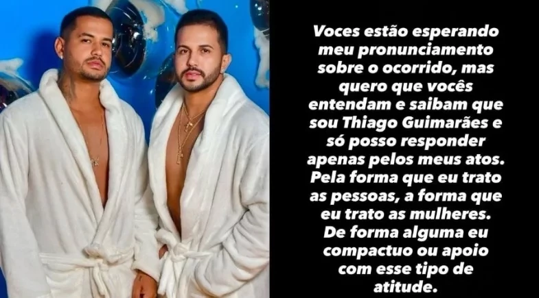 Thiago Guimarães, irmão de Babal, se manifesta após influenciador agredir namorada