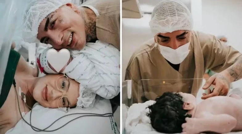 Nasce Yarin, primeira filha de MC Guimê com Fernanda Stroschein