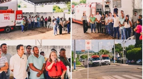 Ambulâncias foram entregues em solenidade no município | FOTO: Divulgação
