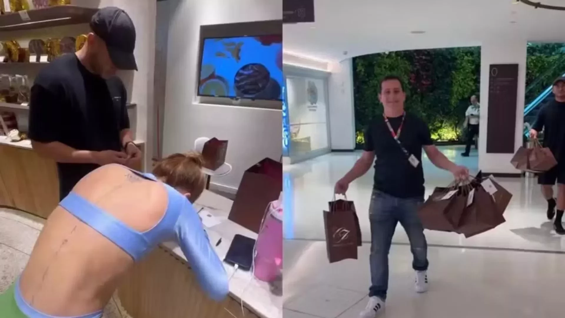 Virginia entrega lembrancinhas a funcionários de hospital após alta do filho