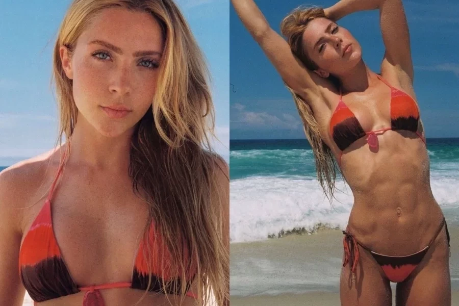 Jade Picon exibe corpo perfeito em dia de praia no Rio