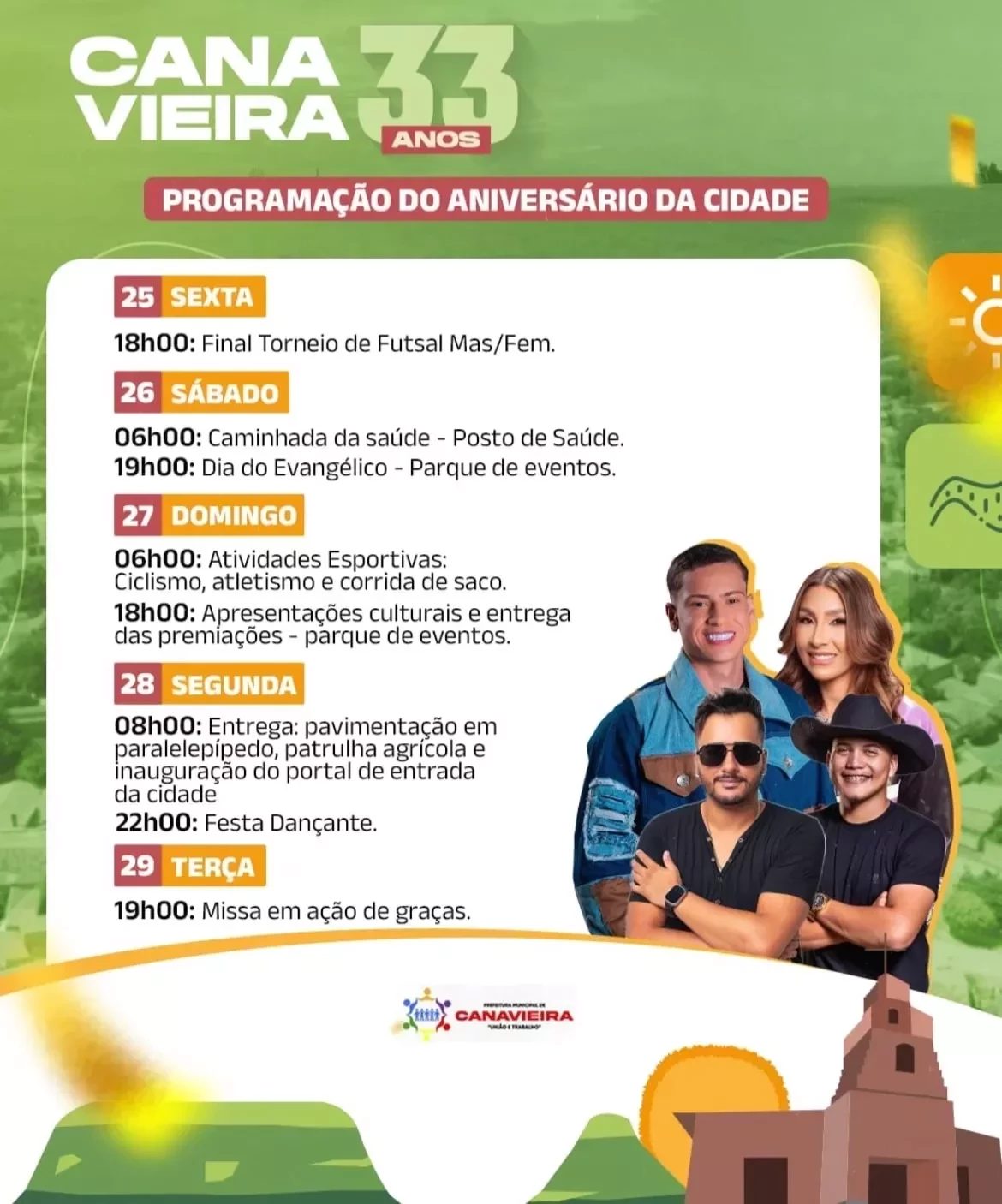 Canavieira celebra 33 anos com programação diversa e eventos para toda a população - Imagem 1