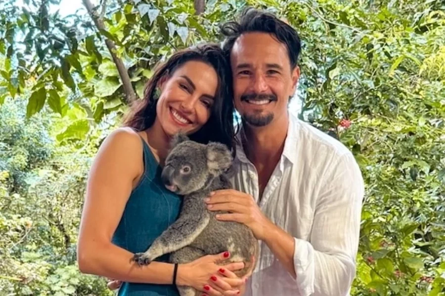 Mel Fronckowiak e Rodrigo Santoro curtem dias na Austrália com as filhas
