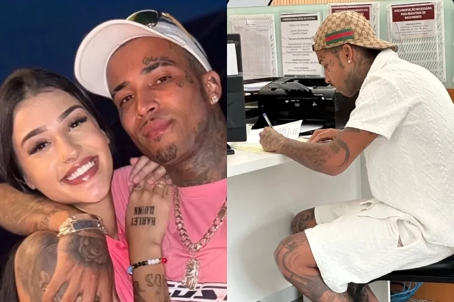 Gato Preto registra filha com Bia Miranda após negar paternidade