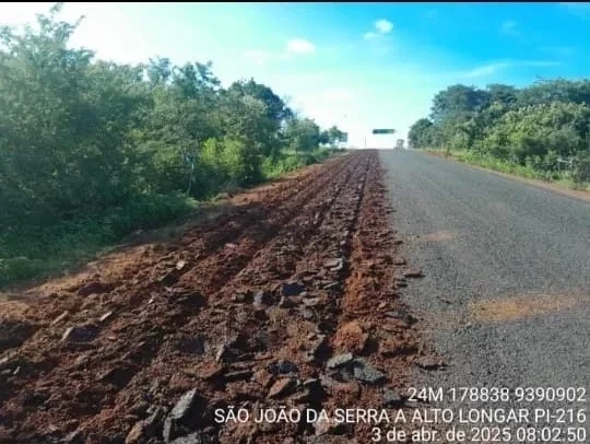 Joãozinho Manú comemora inicio da obra asfáltica na PI 451 - Imagem 1