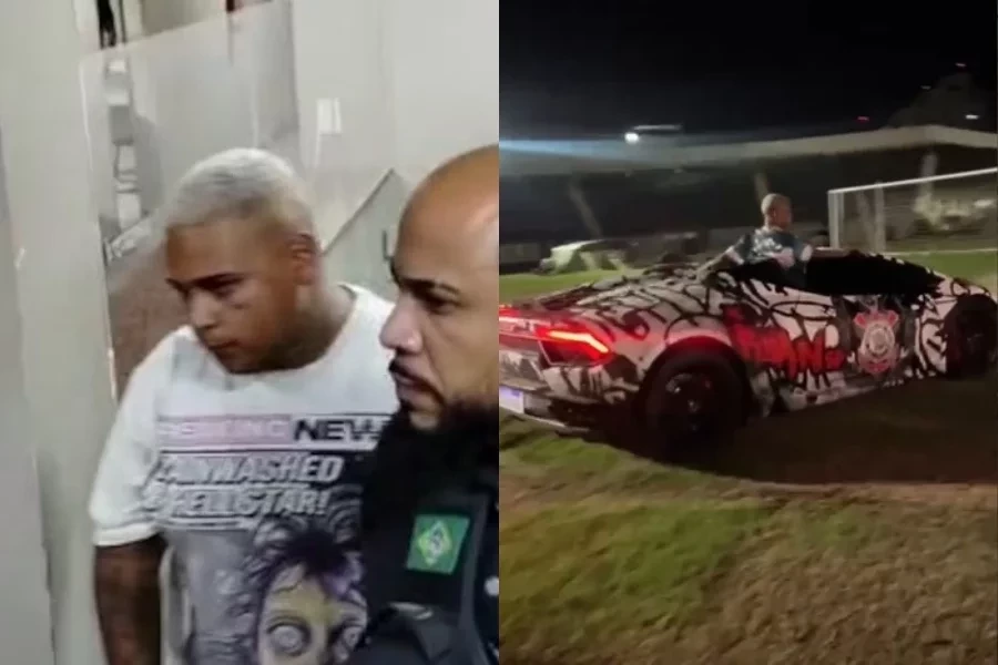 MC Ryan é detido após depredar estádio com carro de luxo em São Paulo