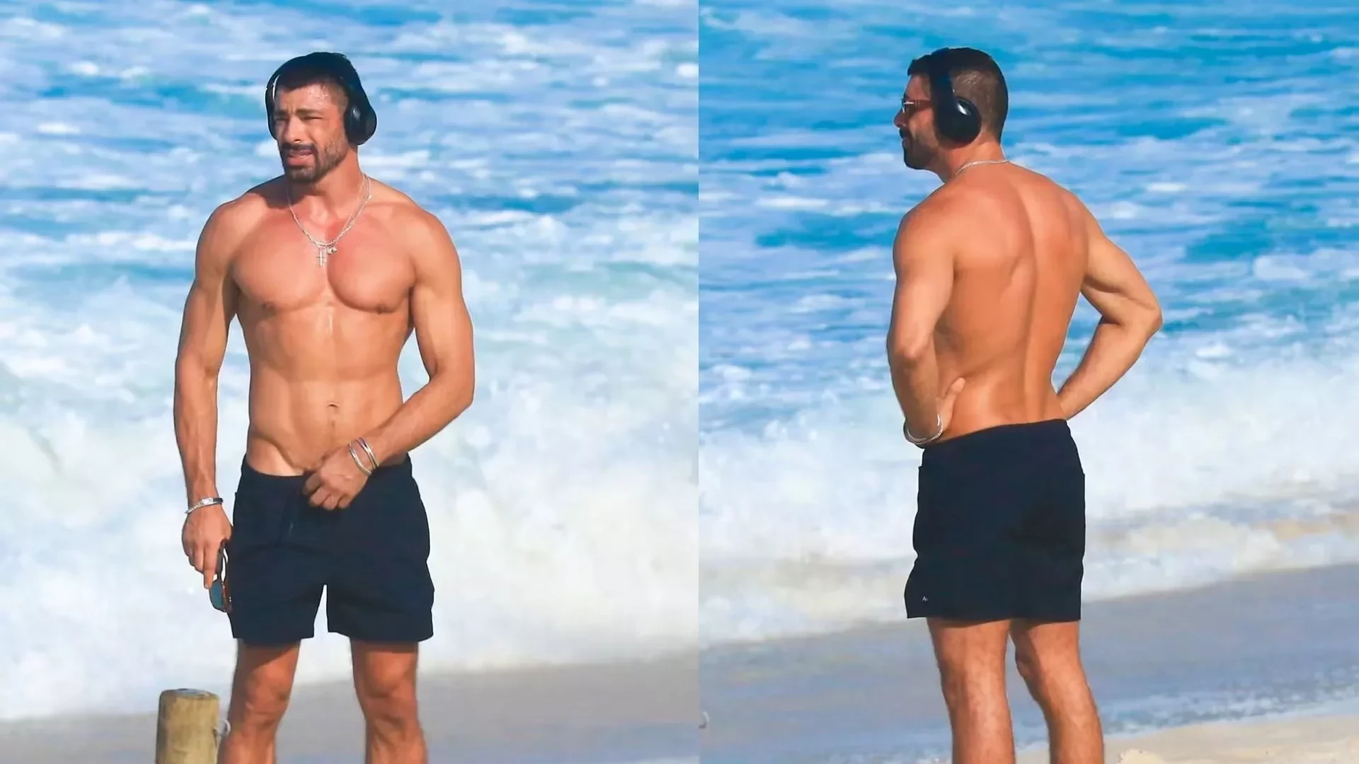 Cauã Reymond surge reflexivo em praia após completar 45 anos