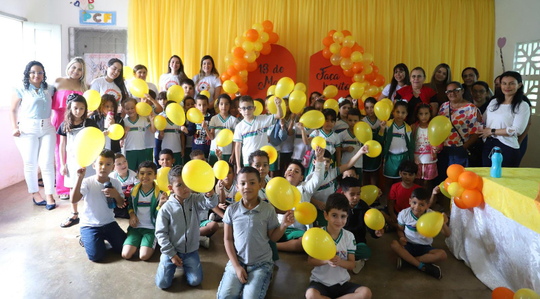 Pio IX inicia campanha Maio Laranja com ação educativa na Escola Balduíno