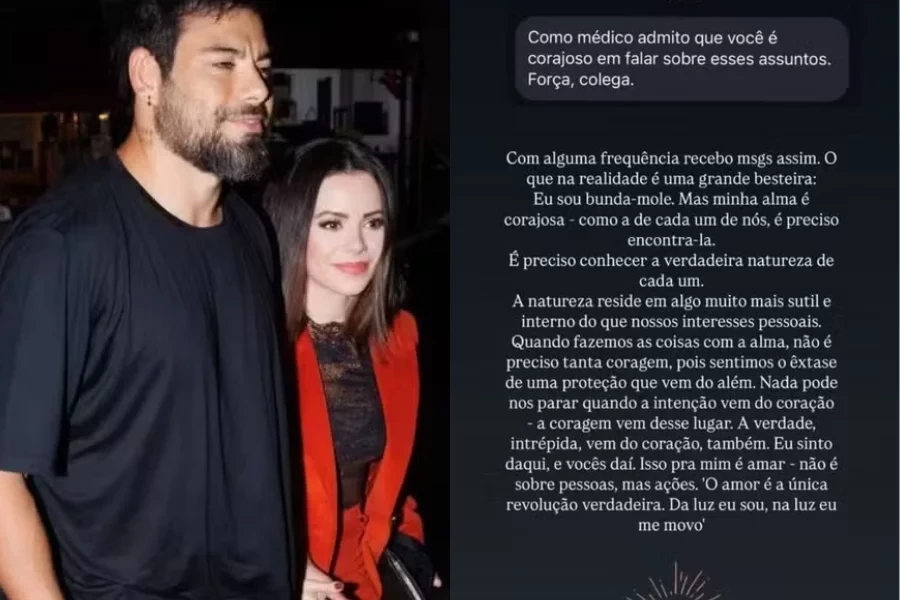 Namorado de Sandy rebate comentário de internauta: “Sou bunda-mole”