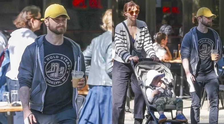 Astro de Harry Potter faz rara aparição em passeio com a esposa e o filho