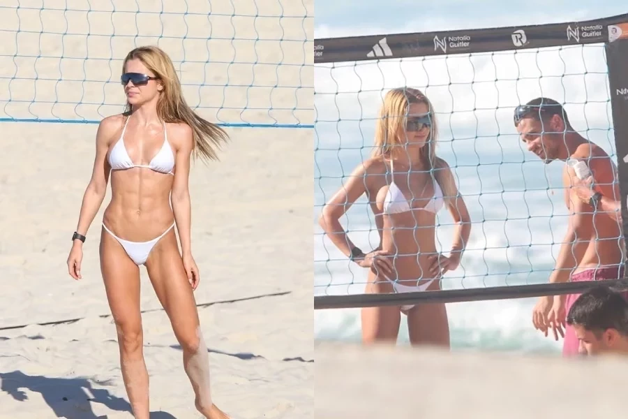 Jade Picon e André Lamoglia vão novamente à praia e aumentam rumores de romance