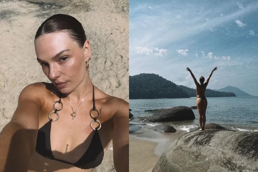 Isis Valverde renova bronzeado antes de lua de mel com Marcus Buaiz