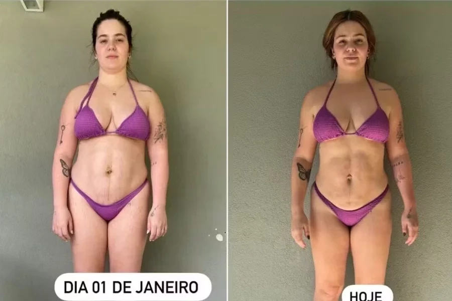 Viih Tube mostra antes e depois de seu corpo após perder 15 kg