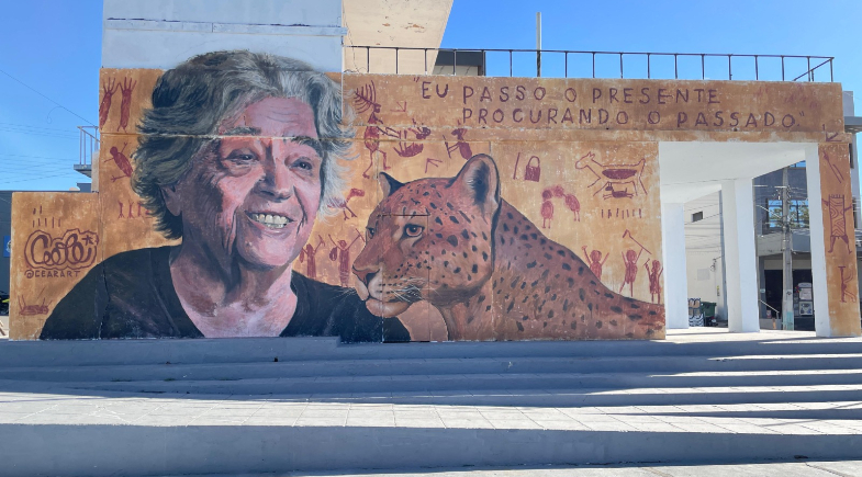 Niède Guidon ganha mural na Praça do Abrigo, em São Raimundo Nonato