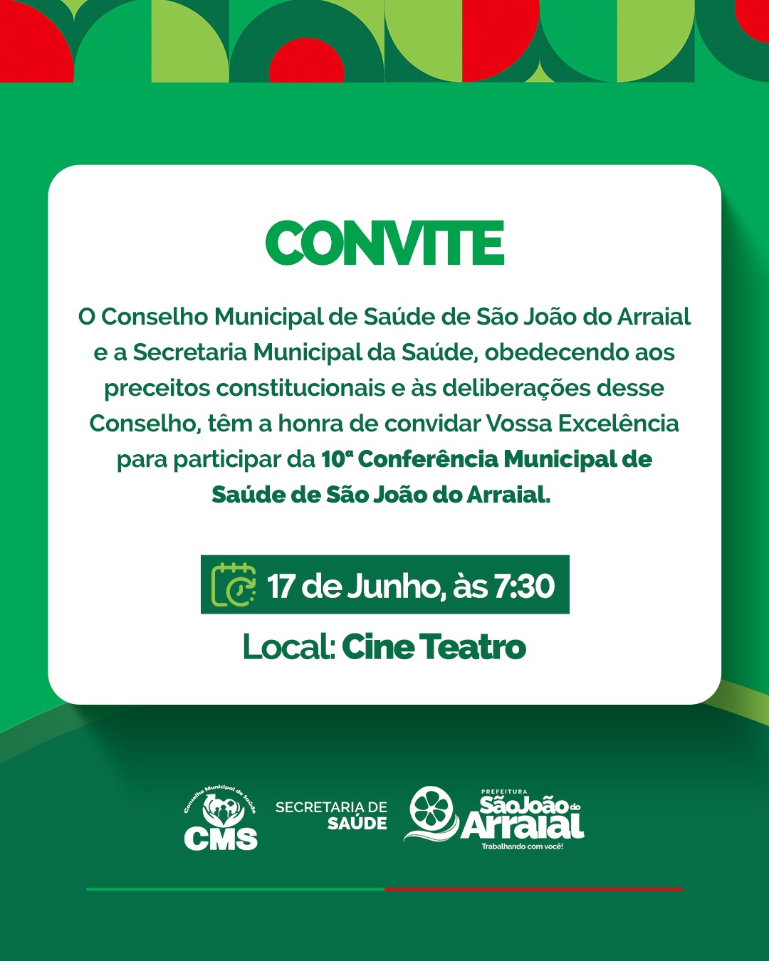 Conselho de saúde realiza 10ª Conferência Municipal de Saúde de São João do Arraial - Imagem 1