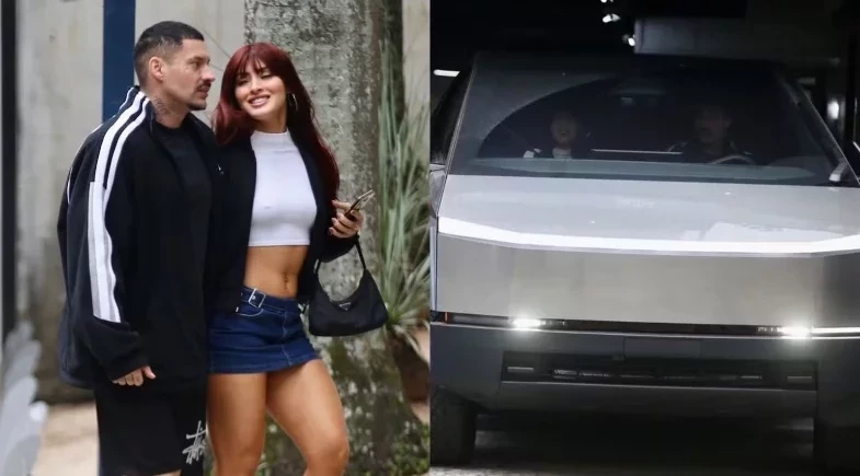 Filipe Ret é flagrado com a namorada em carro avaliado em R$ 1,5 milhão