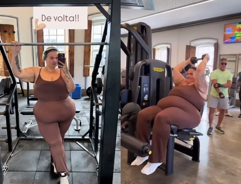 Thais Carla comemora retorno à academia após bariátrica: “Bateu um medo”