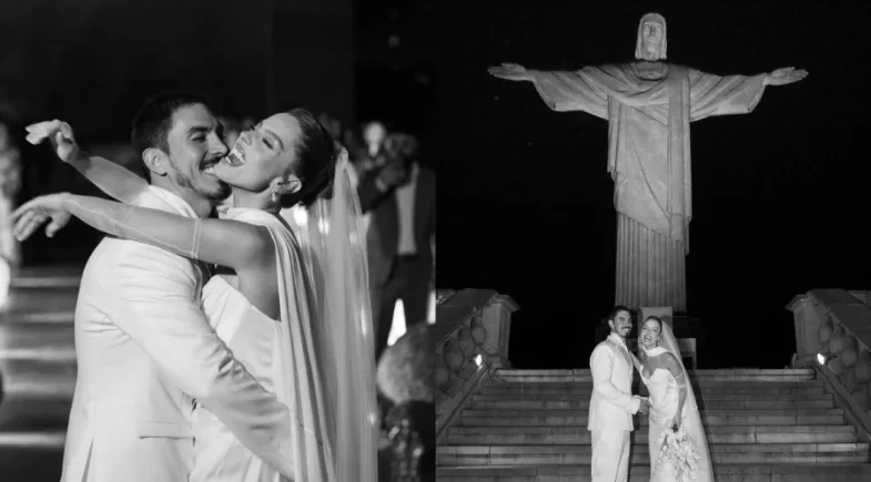 Giovanna Lancellotti e Gabriel David se casam em cerimônia luxuosa no Rio