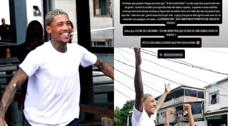 MC Poze desabafa após deixar prisão e dispara: “Guerra”