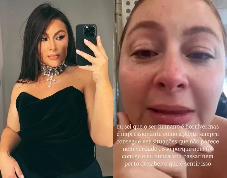 Letticia Munniz chora após ajudar idoso vítima de racismo em aeroporto