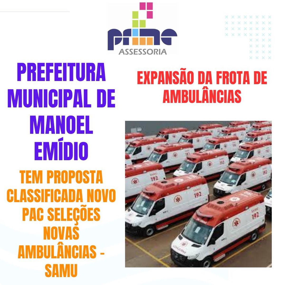 Prefeitura Municipal de Manoel Emídio será contemplada com novas ambulâncias - Imagem 1