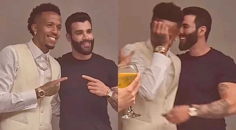 Éder Militão chora ao ver Gusttavo Lima em seu casamento após pagar cachê milionário