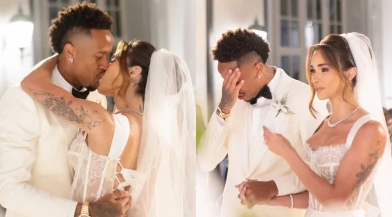 Éder Militão e Tainá Castro se casam em cerimônia luxuosa em São Paulo