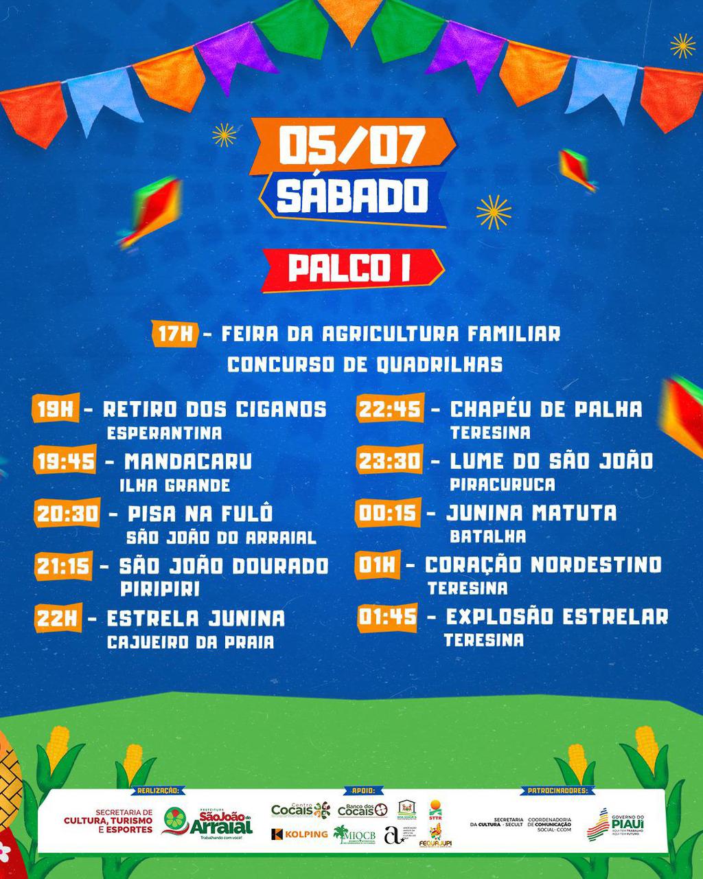 Prefeitura de São João do Arraial divulga programação do XX Festival Cultural dos Cocais - Imagem 3