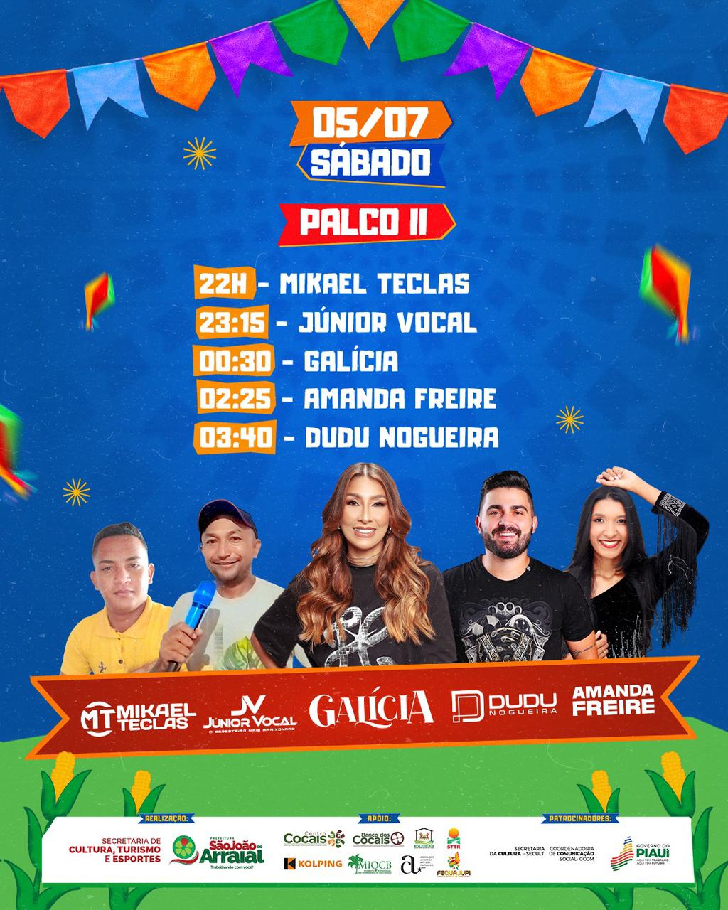 Prefeitura de São João do Arraial divulga programação do XX Festival Cultural dos Cocais - Imagem 4